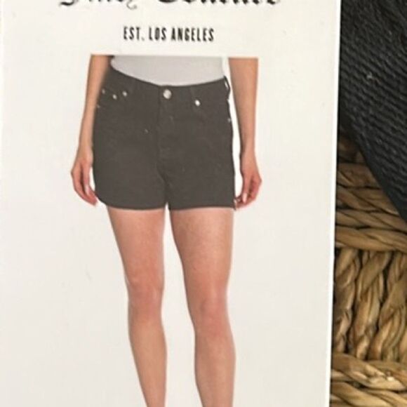 Juicy Couture Back Denim Jean shorts, Size 10, 4” inseam, NWT - Picture 3 of 8